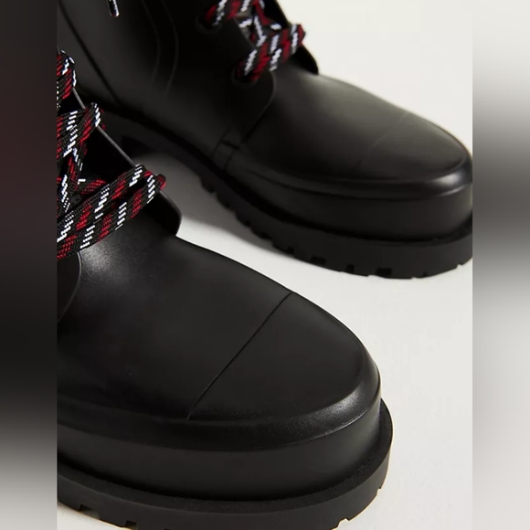 Bernardo Andra Lace Up Combat Moto Rain Boots - Picture 5 of 13